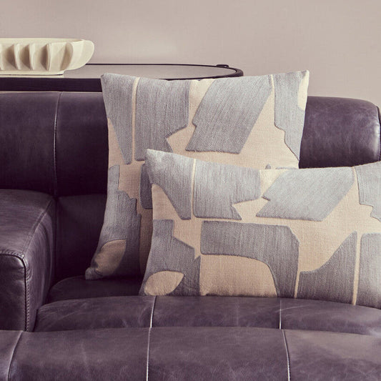 Bosie Ozella Natural And Grey Square Cushion