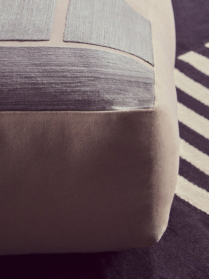 Bosie Ozella Natural And Grey Square Floor Cushion