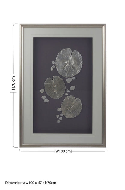 Nason Silver Leaf Design Framed Wall Art