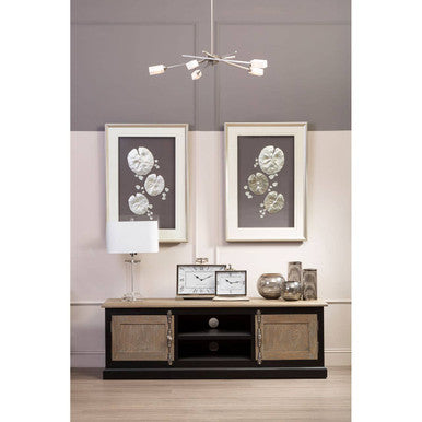 Nason Silver Leaf Design Framed Wall Art