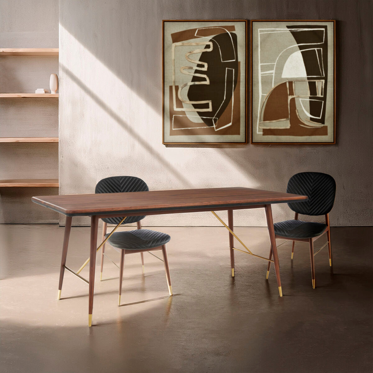 Astratto Set of 2 Neutral Abstract Canvas Wall Art