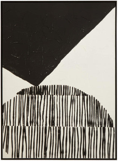 Astratto Black and White Abstract Hand Painted Wall Art