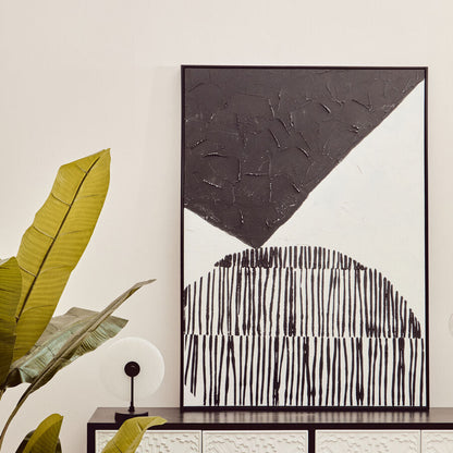 Astratto Black and White Abstract Hand Painted Wall Art