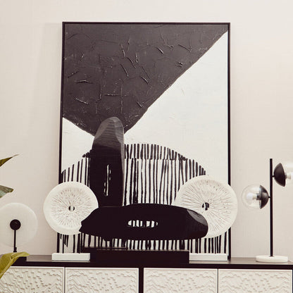 Astratto Black and White Abstract Hand Painted Wall Art