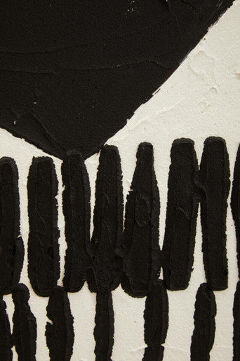 Astratto Black and White Abstract Hand Painted Wall Art