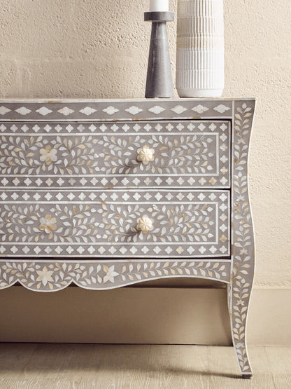 Fusion Chest of 2 Drawers with Mother of Pearl Inlay