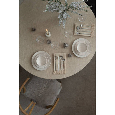 Hazel Natural Oak Wood and Grey Fur Dining Chair