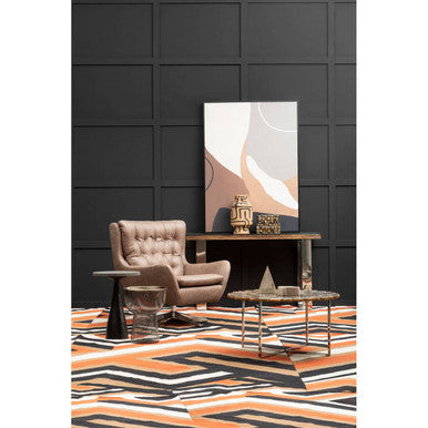 Harold Brown Leather Effect Swivel Chair