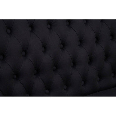 2 Seater Black Bench Sofa, Harrison