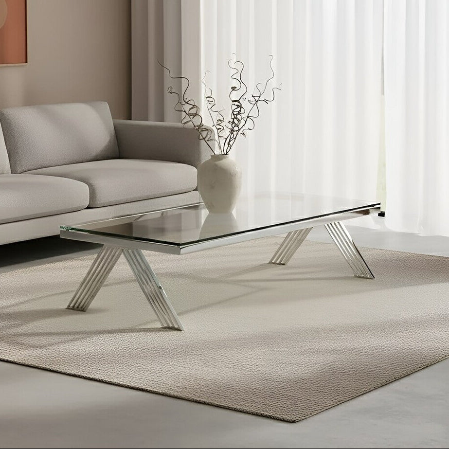 Piermount Clear Glass Coffee Table