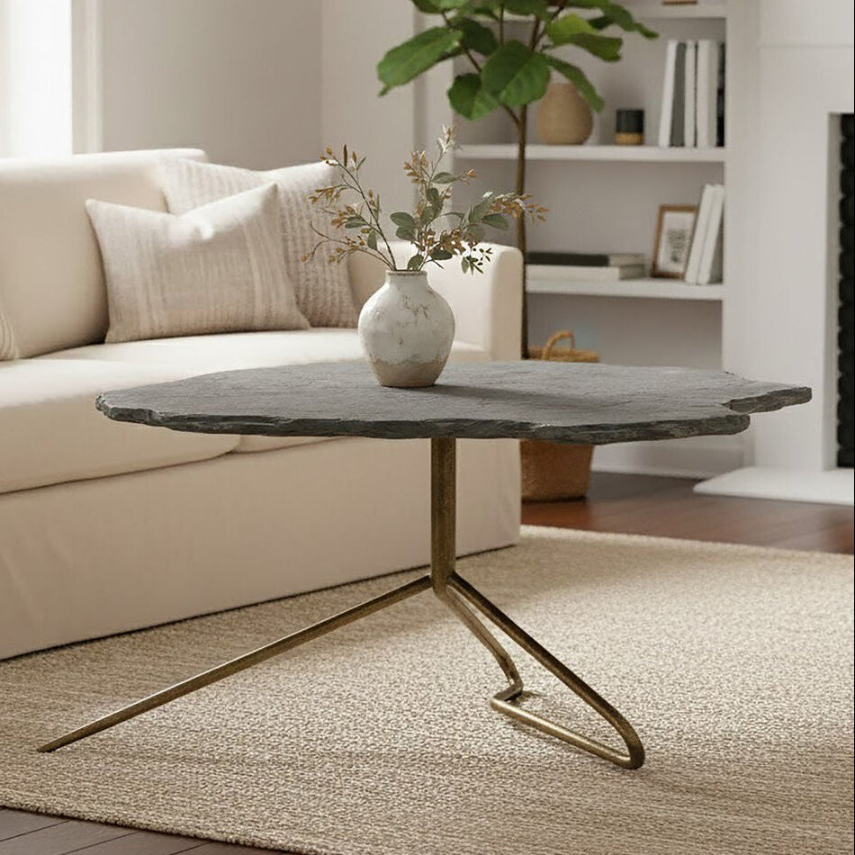 Rany Grey Stone Top Coffee Table