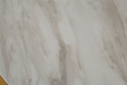 Carlox Round Gold and Marble Effect Coffee Table