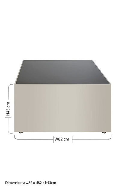 Carlox Square Chrome Finish Coffee Table