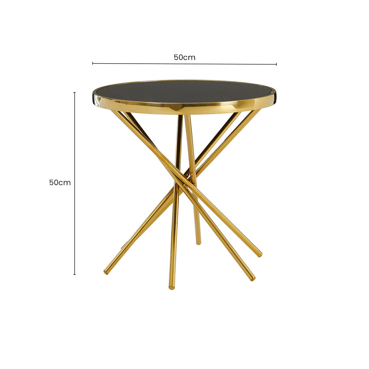 Tula Abstract Base Round Side Table