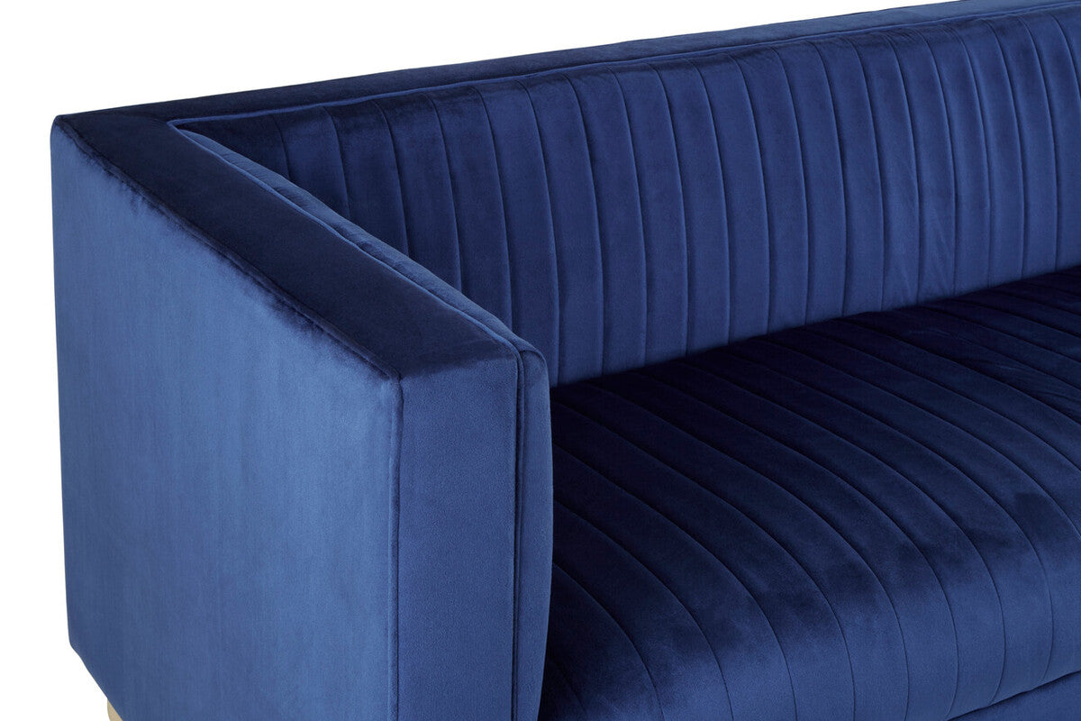 3 Seater Deep Blue Sofa, Opal