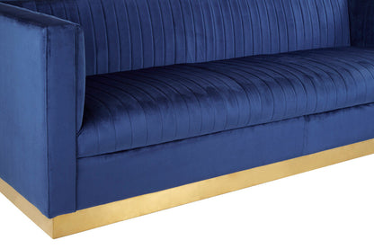 3 Seater Deep Blue Sofa, Opal