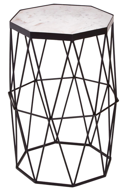 Shalimar Octagonal Black Finish Side Table