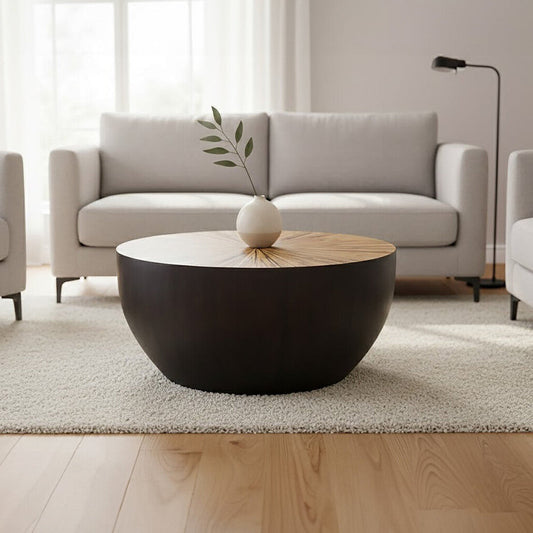 Gabo Small Round Ebony Coffee Table