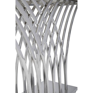 Arenza Black Marble And Silver Console Table