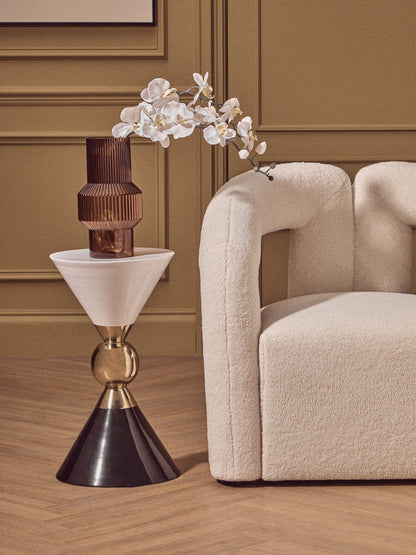 Martini Gold And Black Side Table