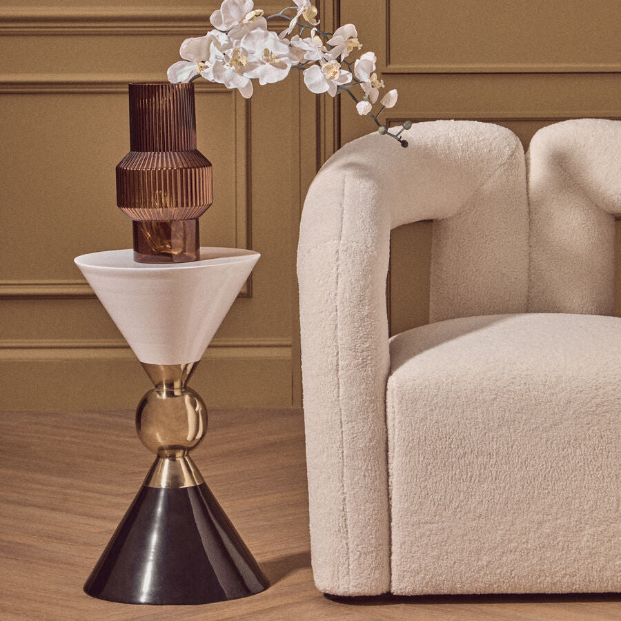 Martini Gold And Black Side Table