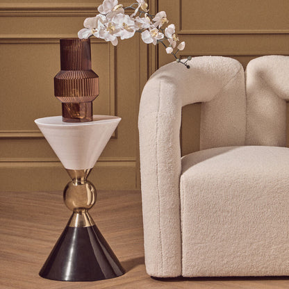 Martini Gold And Black Side Table