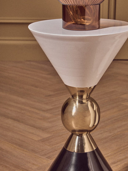 Martini Gold And Black Side Table