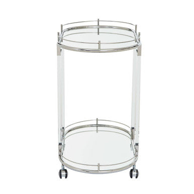 Oria Oval Mirrored Trolley