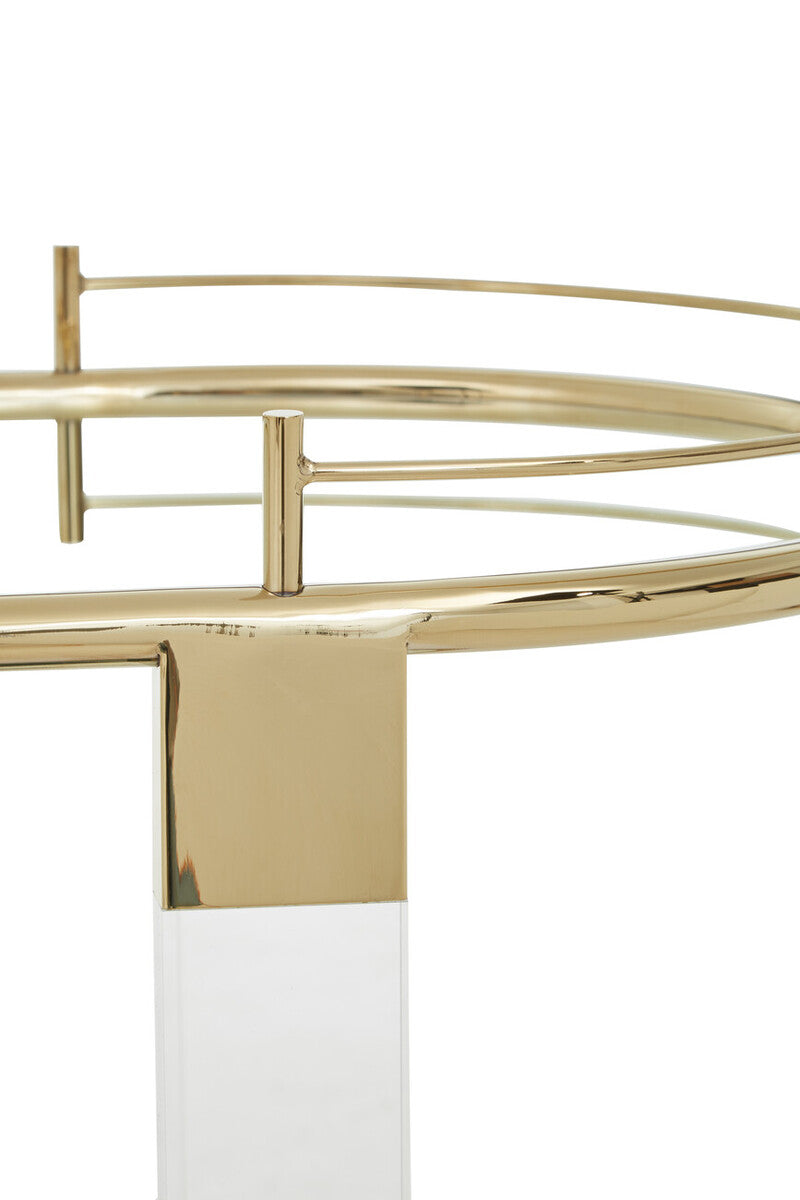 Oria Drinks Trolley With Warm Gold Metallic Frame