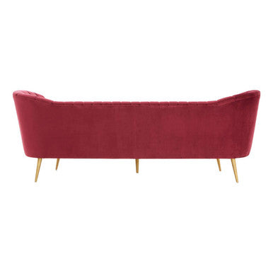 3 Seater Wine Velvet Sofa, Binky