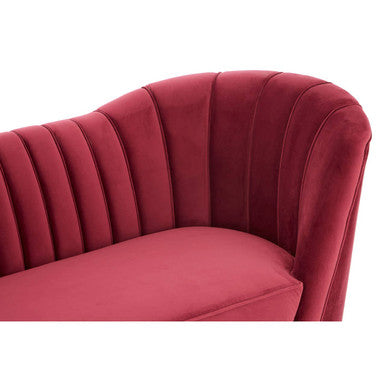 3 Seater Wine Velvet Sofa, Binky