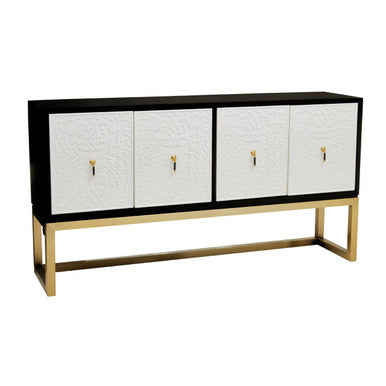 Dumas Black and White Four Door Sideboard