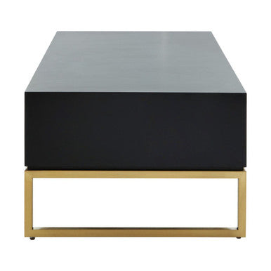 Dumas Black and White Four Drawer Coffee Table