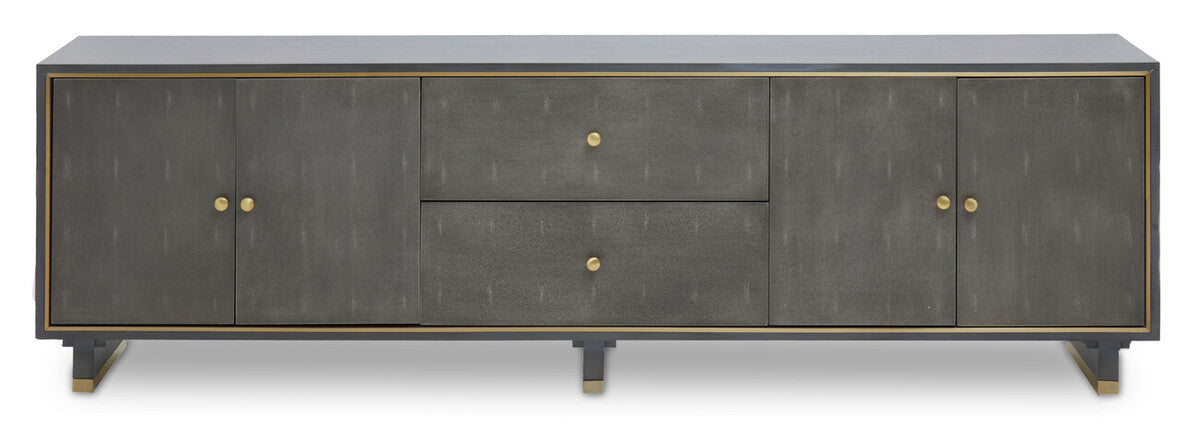 Deskey Grey Shagreen Effect Media Unit