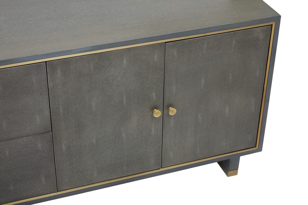 Deskey Grey Shagreen Effect Media Unit