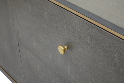 Deskey Grey Shagreen Effect Media Unit