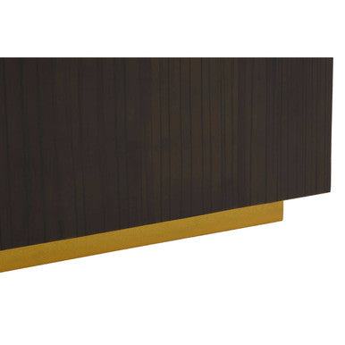 Gabelle Ebony Bamboo Square Side Table