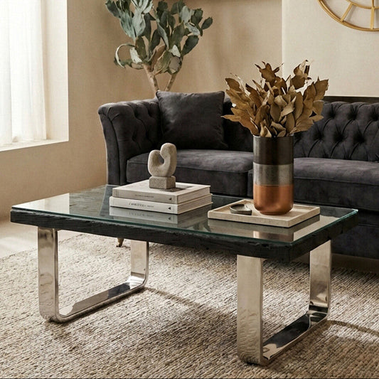 Kerala Black U Shaped Base Coffee Table
