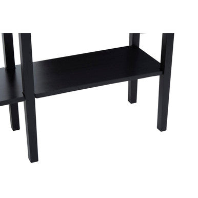Corso Black Console Table with Rattan Drawers