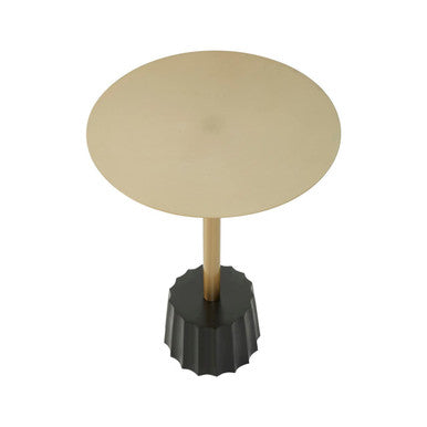 Corra Gold Side Table With Black Base