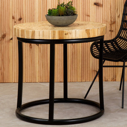 Malang Round Table With Iron Frame