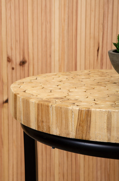 Malang Round Table With Iron Frame