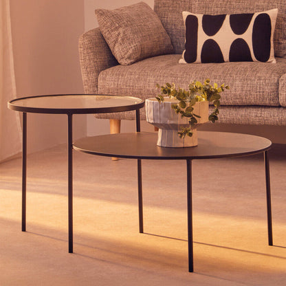 Trento Coffee Table With Glass And Metal Tops