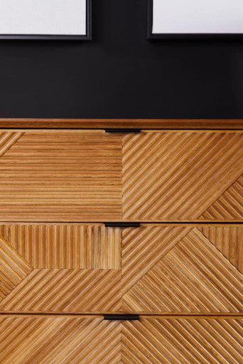 Jakara Natural Finish Sideboard with 4 Doors and  3 Drawers