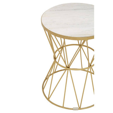 Rabia Side Table With Pinched Base
