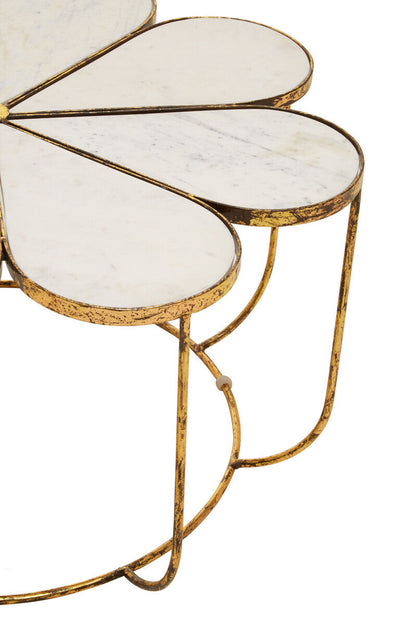 Rabia Petal Coffee Table With Marble Top