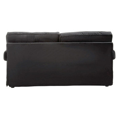 2 Seater Black Velvet Sofa, Ralph