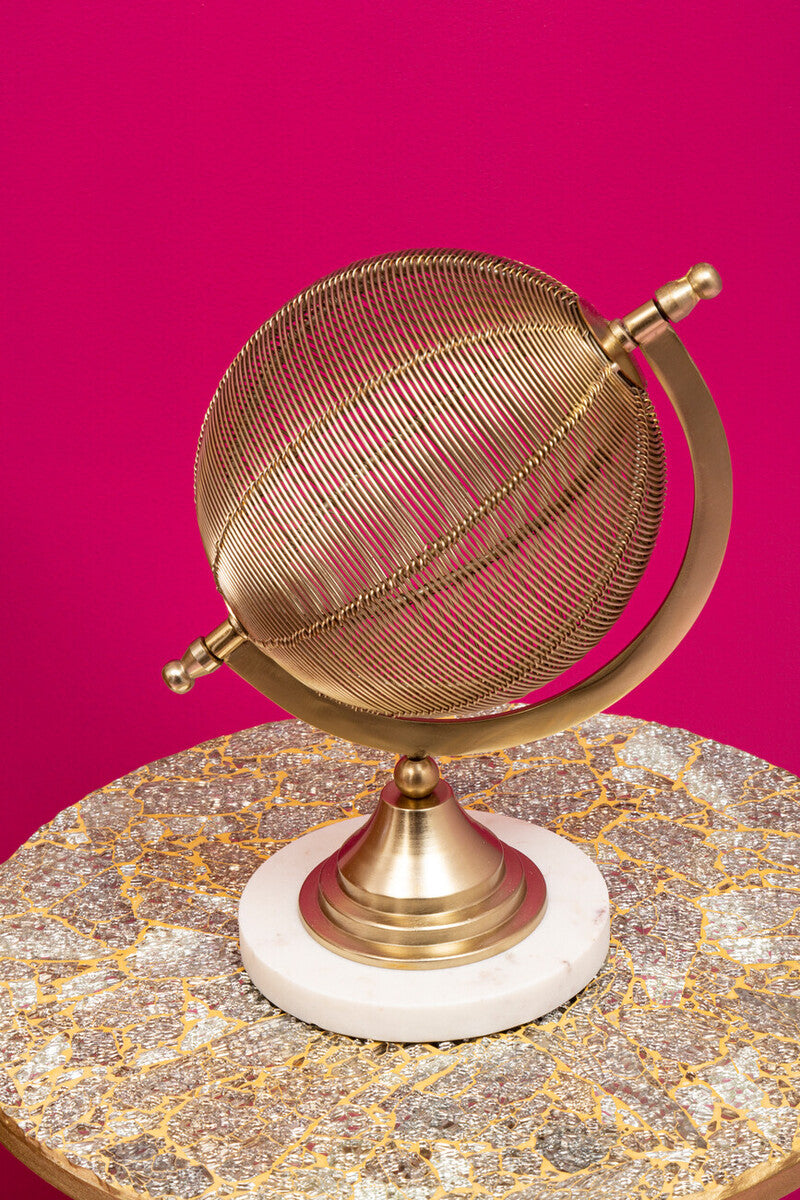 Inventivo Mosaic Top Gold Finish Side Table