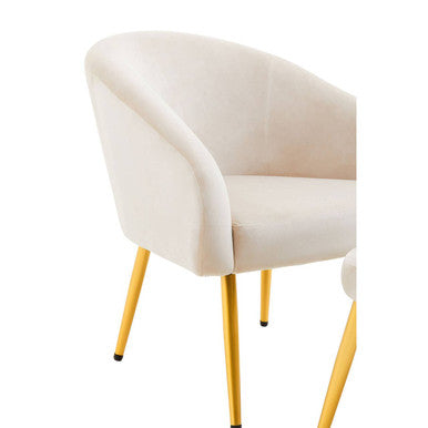 Yasmeen Beige Chair And Footstool