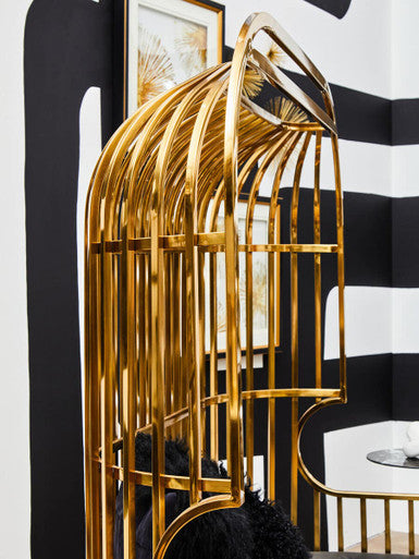 2 Seater Gold Dome Cage Sofa, Eliza